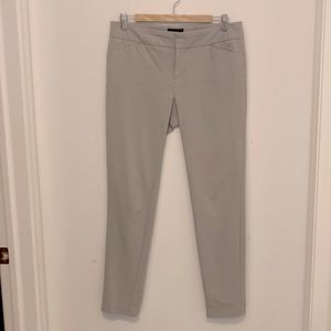 Cynthia Rowley Grey Cropped Slim Fit Dress Pants